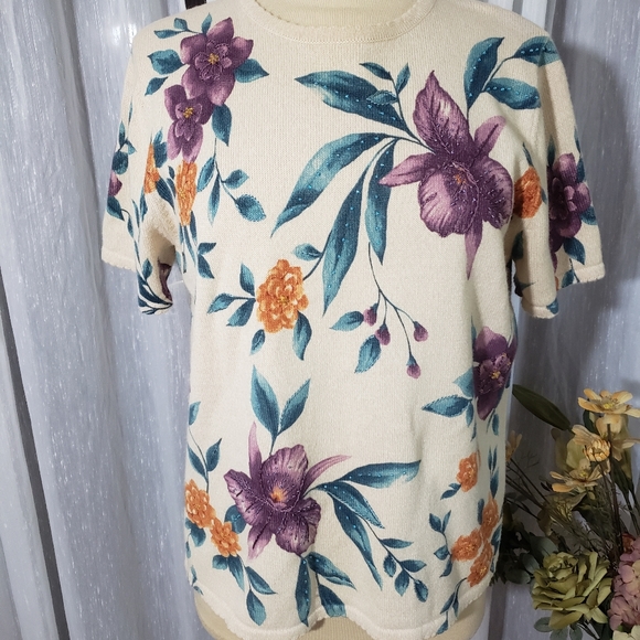 Alfred  Dunner  size PM short sleeve sweater - Picture 1 of 5